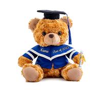 ADORSUN Cadeau de Fin D'études pour Elle Nounours Personnalisé avec Texte, Nounours Personnalisé pour Lui comme Un Cadeau de Fin D'études pour Lycée/Université/Maîtres Graduation (25 cm-Texte)