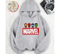 Ados/Enfants sweat-shirt à capuche décontracté ample à manches longues avec imprimé graphique mignon des personnages des Avengers Spider-Man, Hulk et lettres Marvel, épaules tombantes 8 ans,9 ans,11-1