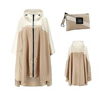 ADOSSAC Imperméable Poncho avec Capuche Zip pour Adulte Poncho Pluie, Vestes Anti-Pluie Ponchos Pluie à Capuche Imperméable Cape de Pluie, Réutilisable Poncho, Poncho Pluie Femme et Homme