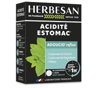 HERBESAN Adoucid – Confort gastrique – Chlorure de choline – Goût menthe – 30 comprimés à croquer
