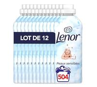 Adoucissant Lenor, 504 Lavages (12 x 42 Lavages), Peaux Sensibles, Notre Douceur Imbattable Pour Les Peaux Sensibles, Hypoallergénique