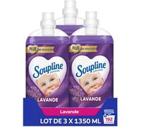 Adoucissant Linge Concentré 3D Senteur Lavande Avec Extrait Naturel*,Assouplissant Linge Formule Améliorée,Lot de 3x1,35L