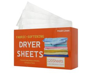 Adoucissant Sèche-Linge - 120 Feuilles de Lavage Parfumées pour Vêtements,Tablettes Adoucissantes Textiles,Pour Lave-Linge Sèche-Linge Appartement Maison Salle de Bain Résidence Étudiante
