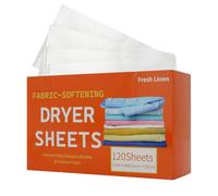 Adoucissant Sèche-Linge, 120 Pièces Feuilles Détergentes Parfumées pour Vêtements, Tablettes Adoucissantes Textiles, Pour Sèche-Linge Appartement Lave-Linge Dortoir Buanderie Salle De Bain