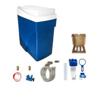 Adoucisseur d'eau sans électricité 1000 L/h 1 à 4 personnes Simplex Ultra Compact Complet avec Kit d'installation