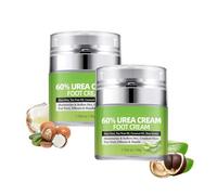 Adoucit la peau & crème hydratante à l'urée, élimine les callosités, pour les peaux rugueuses, épaisses et craquelées, pour pieds secs, craquelés, mains, genoux, pieds, talons, coudes (2 pièces)