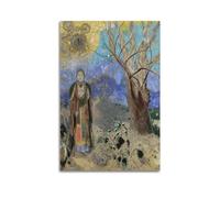 ADovz Poster de Bouddha par Odilon Redon - Impression sur toile - Décoration d'intérieur - 50 x 75 cm