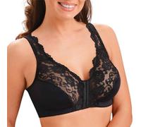 ADovz Yodaer Soutien-gorge correcteur de posture à fermeture avant, entièrement en dentelle sans fil dans le dos et soutien de la posture avec fermeture à l'avant (noir, 4XL), Noir