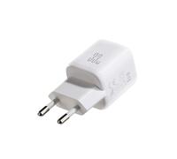 Ładowarka sieciowa USB-A USB-C 33W z kablem 60W USB-C do USB-C 1m - biała