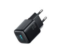 Ładowarka sieciowa USB-A USB-C 33W z kablem 60W USB-C do USB-C 1m - czarna