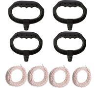 Adozsb Lot de 4 poignées de traction avec corde pour tondeuse à gazon, générateur, débroussailleuse, souffleuse à neige 398101 et 695740 JD PT10615 pour B&S 15Z100 12A100 12C300 15Z300 20A113 20A412