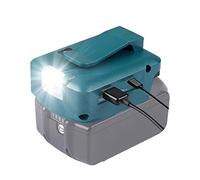 Adp05 Adaptateur convertisseur de Batterie pour Batterie Makita 14,4 V/18 V avec Double Chargeur de téléphone USB, avec Port DC sans Fil
