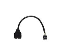 - Adpatateur interne USB - tête 20 broches USB 3.0 (M) pour connecteur USB 10 broches (F) - 20 cm - gris