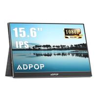 ADPOP Moniteur Portable 15.6'' FHD 1080P IPS Portable Monitor USB-C HDMI Gaming Travel Monitor, Extender deuxième écran Externe avec Smart Cover&Speakers pour Laptop/Phone/PS4/Xbox/Switch