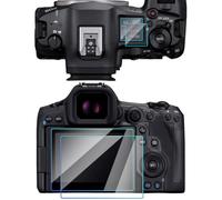 ADQQUI R5II Top+Protecteur d'écran compatible avec Canon EOS R5 Mark II sans miroir (lot de 2 + 2), verre trempé anti-rayures