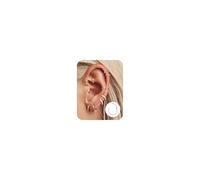 Adramata 10Pcs Piercing Nez Anneaux Acier Chirurgical Cartilage Boucles d'oreilles pour Homme Femme 16G/18G Helix Anneaux 6-12mm Conch Tragus Daith Rook Piercing Oreille Or/Argent