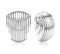 Adramata Boucles d'oreilles Femme, 18K Or Boucles d'oreilles Ailes, Boucles d'oreilles grosses coquilles Hypoallergénique Boucles d'oreilles Femme Or/Argent, Bijoux Cadeau pour Femme Fille,S2