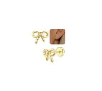 Adramata Boucles d'Oreilles Femme Argent 925 Hypoallergéniques Cartilage Hélix Piercing Oreille Étoile Nœud Papillon Croix Boucle d'Oreille Argent Or pour Femme Fille