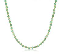 Adramata Collier Pierre Naturelle Femme Colliers de Pierres Naturelles 5MM Colliers de Perles en Acier Inoxydable 3MM Collier de Cristal Plaqué Or Ajustable Boho Cadeau Femme avec Boîte Cadeau