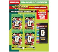 Panini Cartes à échanger FIFA Officiel Coupe du Monde 2026 – Lot 4 paquets + 2 éditions limitées