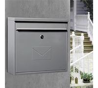 Adresse e-Mail, Boîte aux Lettres de Style rétro avec Deux clés, boîte Grande capacité, Conception résistante intempéries, adaptée à la Maison et au Bureau(Light Grey)