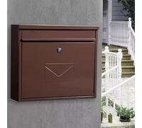 Adresse e-Mail, Boîte aux Lettres de Style rétro avec Deux clés, boîte Grande capacité, Conception résistante intempéries, adaptée à la Maison et au Bureau(Chocolate)