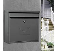Adresse e-Mail, Boîte aux Lettres de Style rétro avec Deux clés, boîte Grande capacité, Conception résistante intempéries, adaptée à la Maison et au Bureau(Dark Grey)