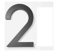 Adresse Grande Porte Alphabet Flottant Maison Numéro Lettres Signe #0-9 Chiffres Noirs 125mm(2)