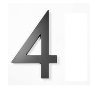 Adresse Grande Porte Alphabet Flottant Maison Numéro Lettres Signe #0-9 Chiffres Noirs 125mm(4)
