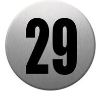 Adresse Postale Numéro 29 (Gris Brossé 10x10cm) - Sticker/Autocollant