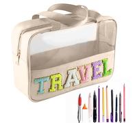 Adrette trousse de maquillage - Trousse de toilette pour articles de toilette secs et humides | Trousse de toilette pour eye-liner, rouge à lèvres, mouchoirs, sac à goûter pour filles, adolescentes,