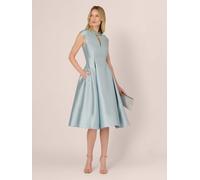 Adrianna Papell Adrianna Papell Blue Key Hole Mikado Dress Blue EU 42 (UK 14)