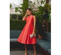 Adrianna Papell Adrianna Papell Dark Pink Sleeveless Tea Length Dress Dark Pink 16