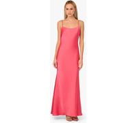 Adrianna Papell Adrianna Papell Pink Adrianna By Stretch Satin Long Dress Pink EU 40 (UK 12)