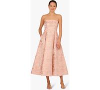 Adrianna Papell Adrianna Papell Pink Strapless Jacquard Ankle Dress Pink EU 44 (UK 16)