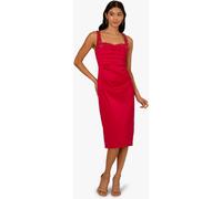 Adrianna Papell Adrianna Papell Red Red Bead Stretch Taffeta Dress Red EU 36 (UK 8)