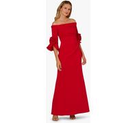Adrianna Papell Adrianna Papell Red Rosette Scuba Crepe Gown Red 42