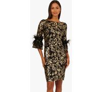 Adrianna Papell Adrianna Papell Sequin Emb Midi Dress Noir 36