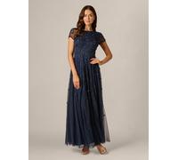 Adrianna Papell Robe Adrianna Papell ornée de perles Bleu EU 42 (UK 14)