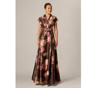 Adrianna Papell Robe chemise longue Adrianna Papell Mikado imprimée Marron 40