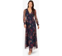 Adrianna Papell Robe longue Adrianna Papell en maille imprimée Bleu Medium