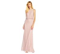 Adrianna Papell Women's Halter Art Deco Beaded Blouson Dress