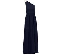 Adrianna Papell Women's One Shoulder Chiffon Gown, Midnight, 10