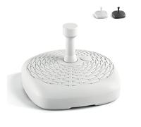 Adriatic S.R.L. Base pour parasols Universelle, fabriquée en Italie, en résine Effet rotin, Couleur Blanc, carrée, Base pour parasols.