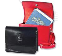 Adriatique Maroquinerie Sac en Cuir pour des Bibles avec bandoulière Extensible et Amovible - Mesure Universelle, Cuir, Marron,