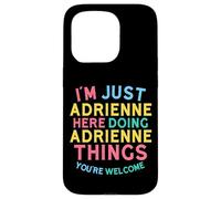 Adrienne Fait des Choses drôles avec Adrienne Name Coque pour iPhone 15 Pro
