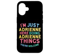 Adrienne Fait des Choses drôles avec Adrienne Name Coque pour iPhone 16