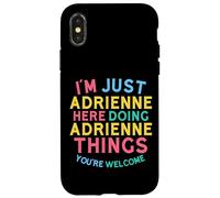 Adrienne Fait des Choses drôles avec Adrienne Name Coque pour iPhone X/XS