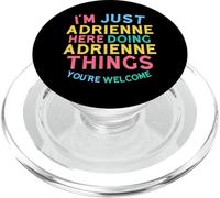 Adrienne Fait des Choses drôles avec Adrienne Name PopSockets PopGrip pour MagSafe