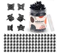 ADRIONE Lot de 100 petites pinces à cheveux en forme de papillon noir pour femmes, filles, enfants, tout-petits, bébés - Pinces à cheveux noires pour frange à cheveux - Mini pinces noires pour pinces